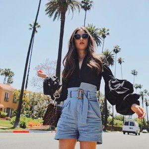 Alice + Olivia Bel Air Swarovski Round Sunglasses